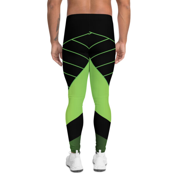 Leggings deportivos para hombres geometría verde - Imagen 2