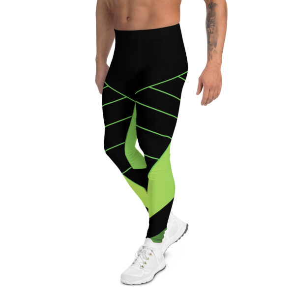 Leggings deportivos para hombres geometría verde - Imagen 4