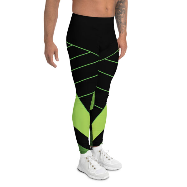 Leggings deportivos para hombres geometría verde - Imagen 3