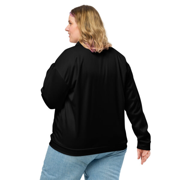 Chaqueta bomber color negra lisa unisex - Imagen 5