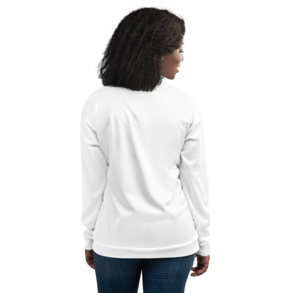 Chaqueta bomber color blanca lisa unisex - Imagen 9