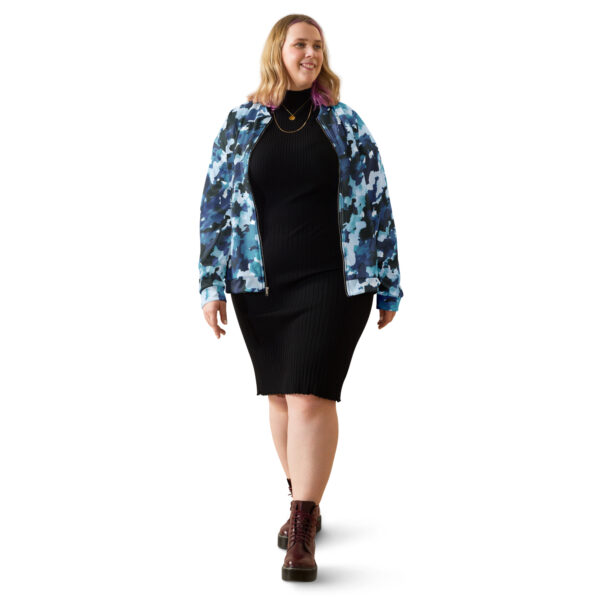 Chaqueta bomber camuflaje azul unisex - Imagen 6