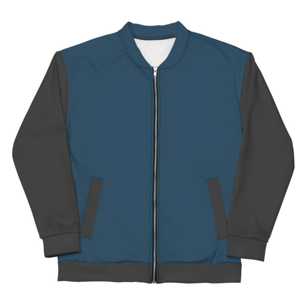 Chaqueta bomber azul manga gris unisex