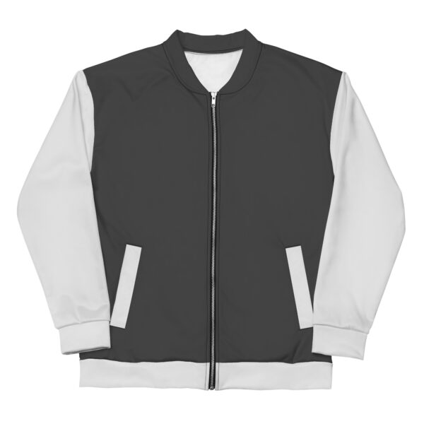 Chaqueta bomber gris oscuro manga gris claro unisex