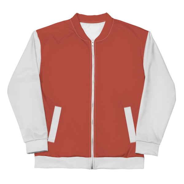 Chaqueta bomber rojo manga gris unisex