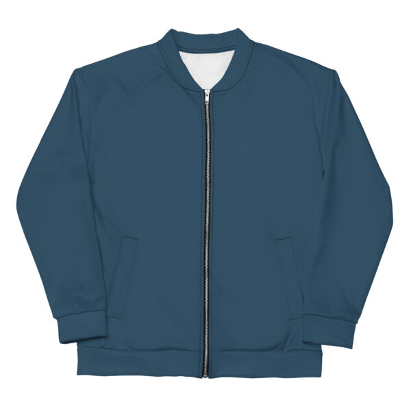 Chaqueta bomber color azul lisa unisex