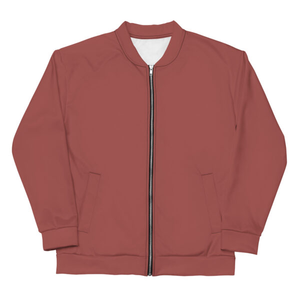 Chaqueta bomber color rojo teja lisa unisex