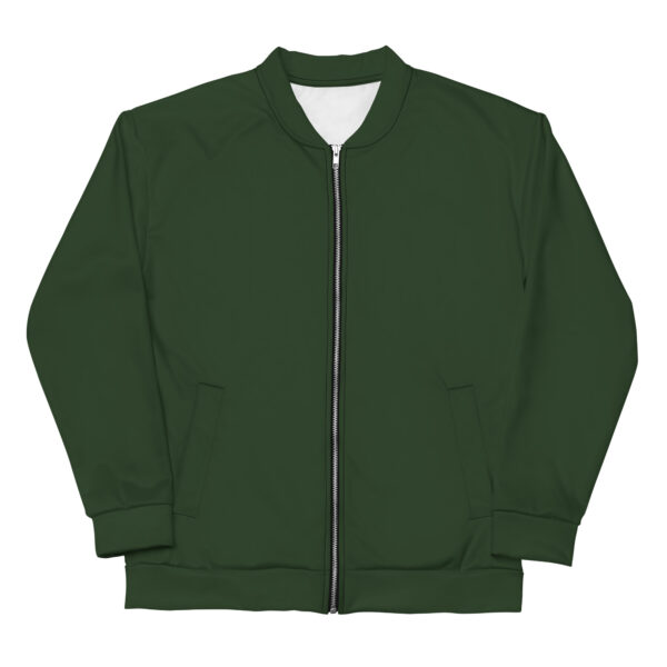 Chaqueta bomber color verde lisa unisex