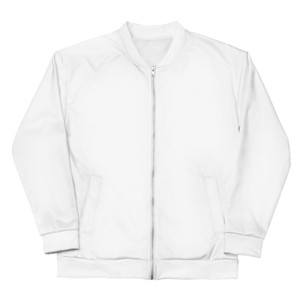 Chaqueta bomber color blanca lisa unisex