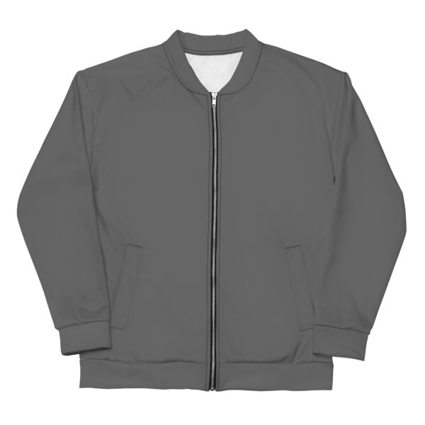 Chaqueta bomber color gris lisa unisex