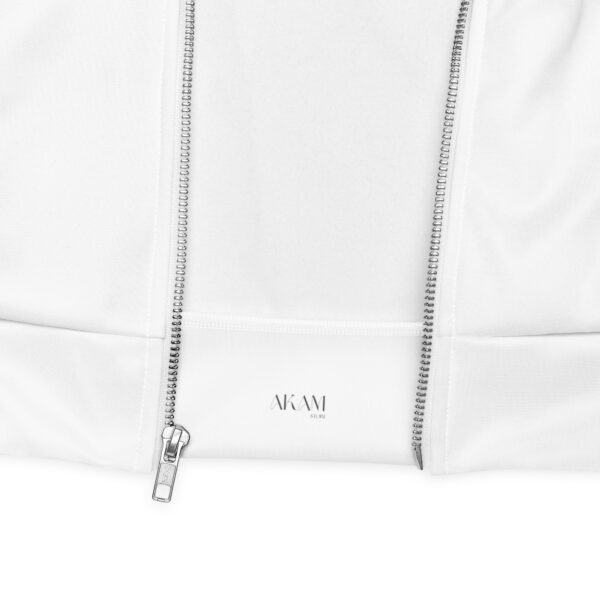 Chaqueta bomber color blanca lisa unisex - Imagen 3