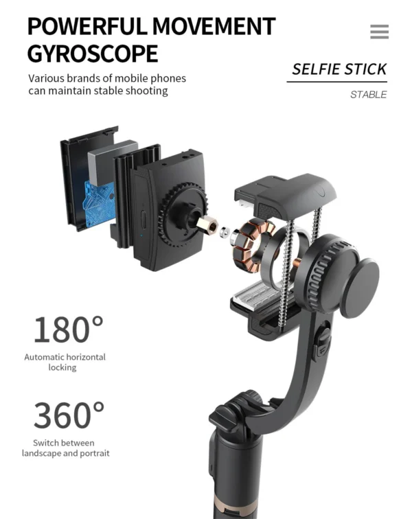 Gimbal estabilizador Q08 para celular antivibración - Imagen 4