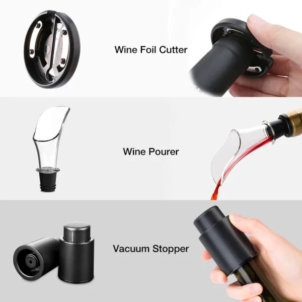 Abridor eléctrico botellas de vino con Cable USB - Imagen 3