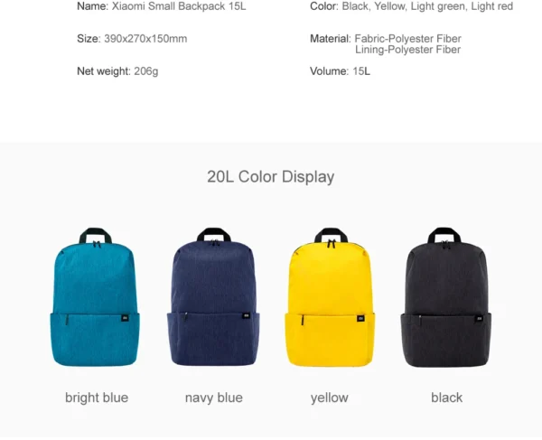 Mochila Xiaomi MI casual Daypack - Imagen 10