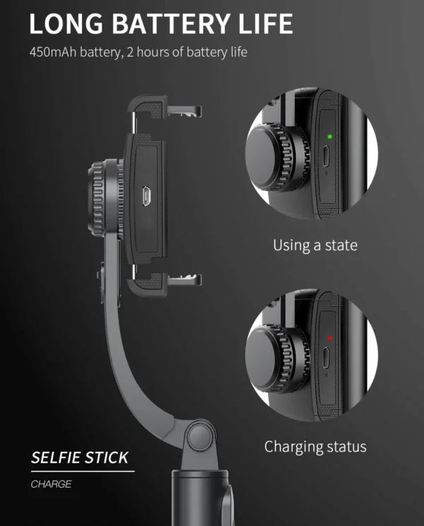 Gimbal estabilizador Q08 para celular antivibración - Imagen 5