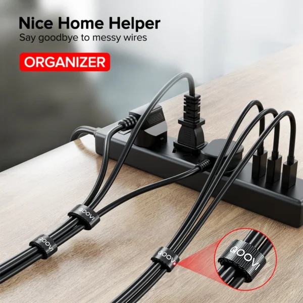 Organizador de cables cinta velcro en rollo - Imagen 5