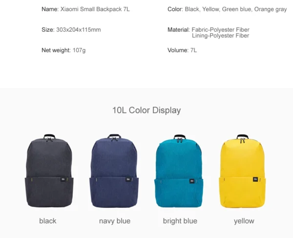 Mochila Xiaomi MI casual Daypack - Imagen 7