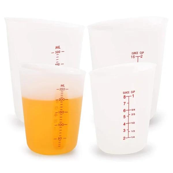 Taza medidora de silicona 250ml y 500ml