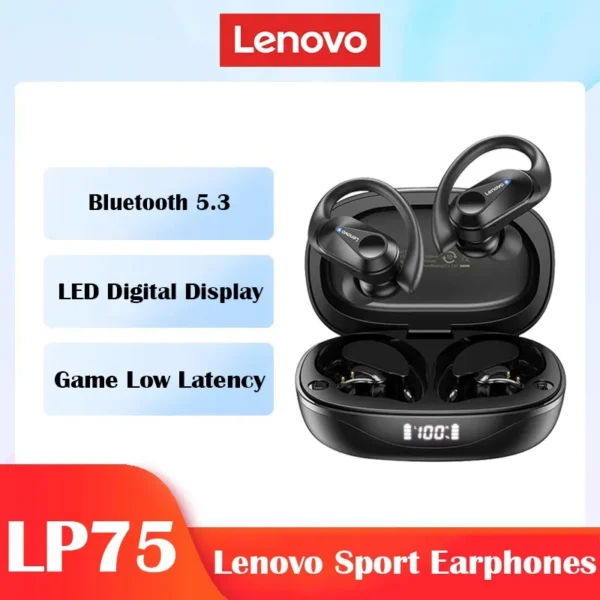 Auriculares deportivos Lenovo LP75 TWS con pantalla digital - Imagen 7