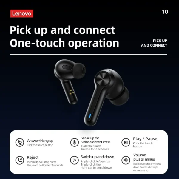 Auriculares Lenovo LP3 Pro TWS con pantalla y sonido HIFI - Imagen 6