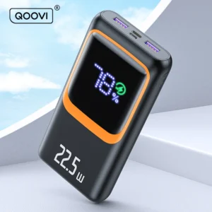 Power Bank 20000mAh QOOVI Carga rápida y pantalla LED