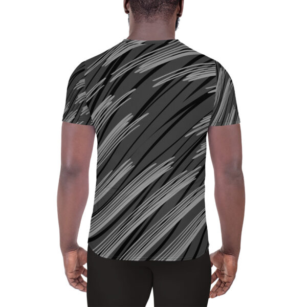 Camiseta deportiva hombre diseño velocidad gris - Imagen 3