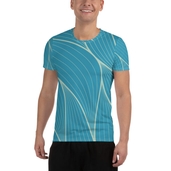 Camiseta deportiva diseño aire celeste para hombre - Imagen 2