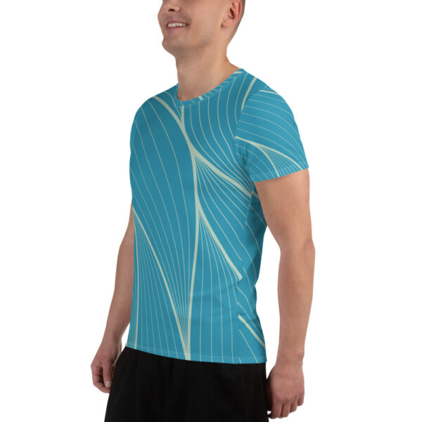 Camiseta deportiva diseño aire celeste para hombre