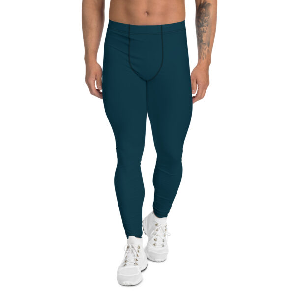 Leggings deportivos color azul ballena para hombres